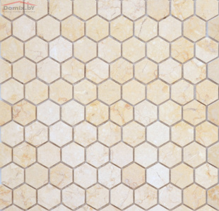 Мозаика Leedo Ceramica Pietrine Hexagonal Botticino матовый К-0080 (18х30) 6 мм